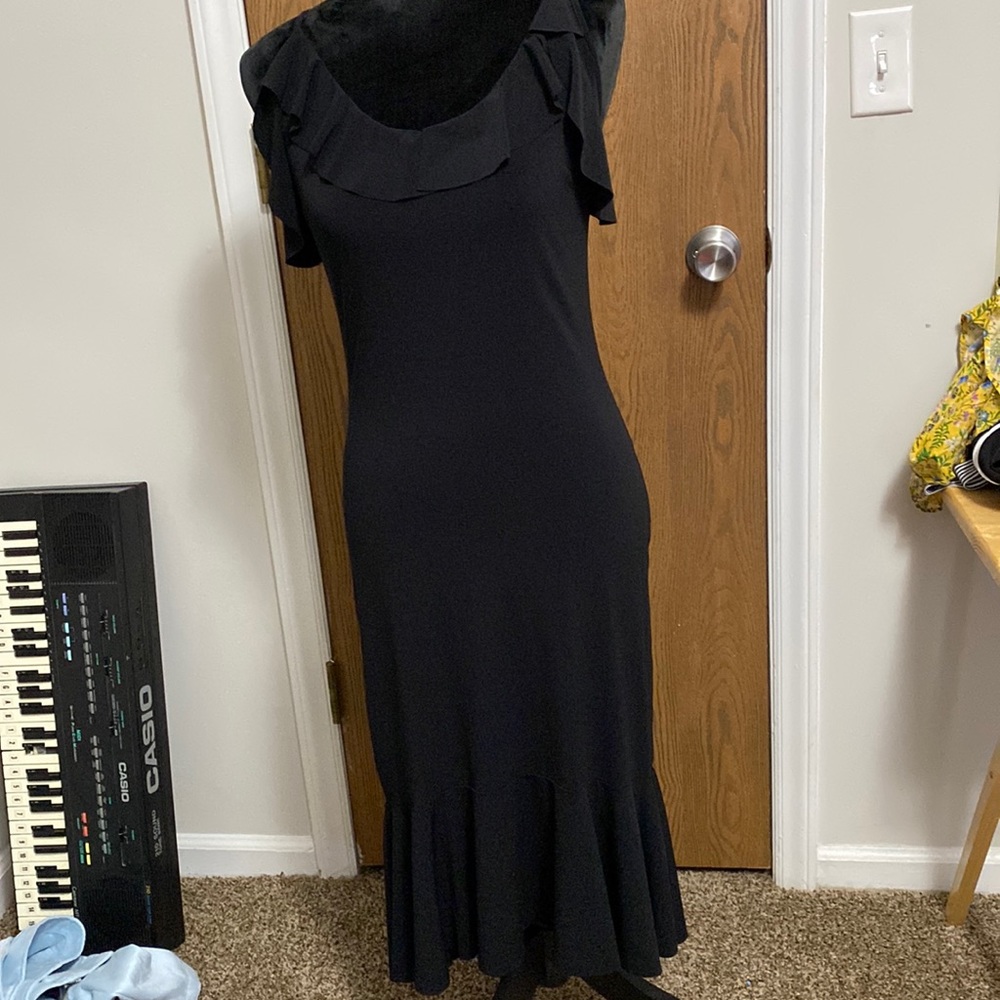 Black high low dress